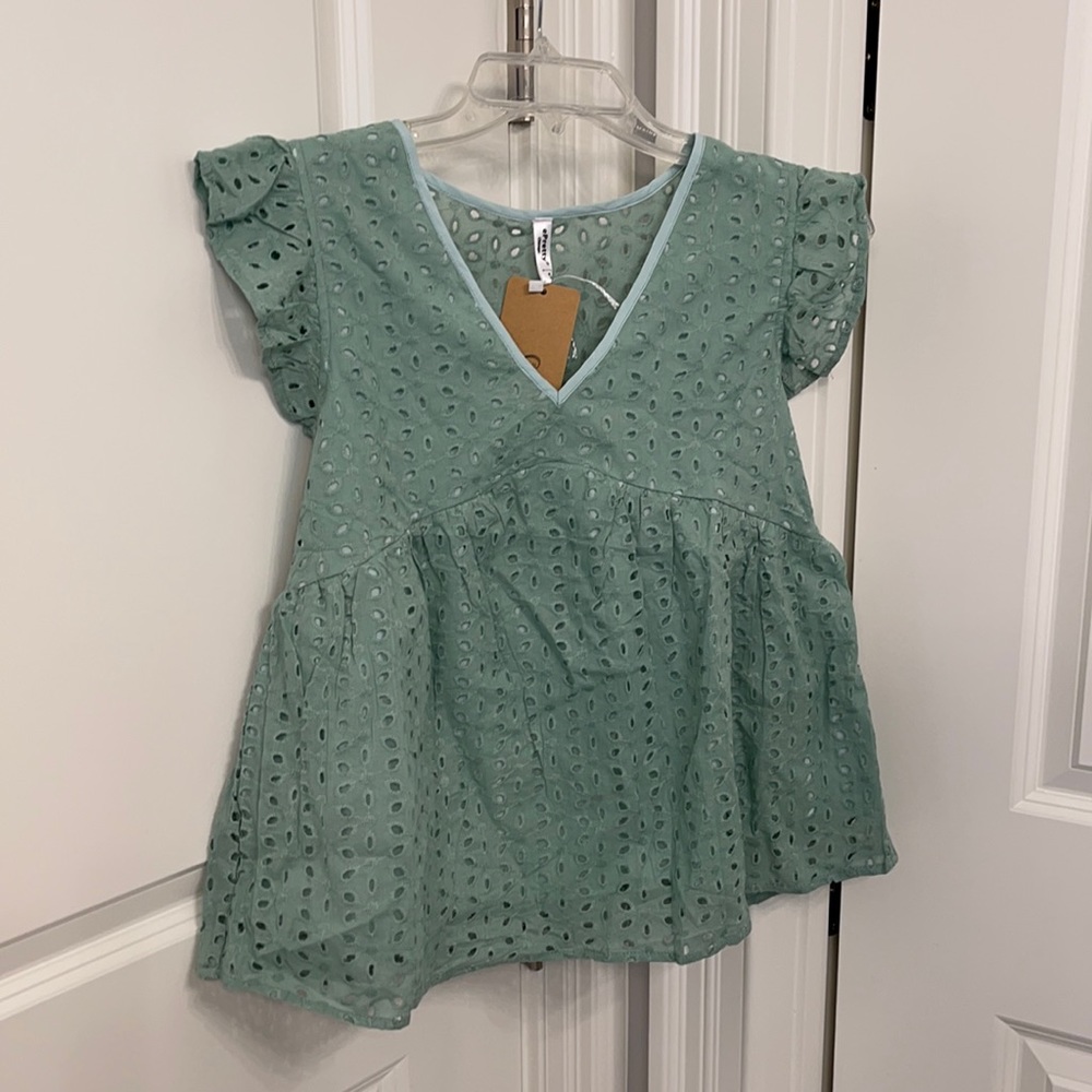 Sea foam summer top